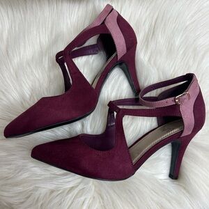 *NEW* Impo Women's Two Toned Faux Suede Ankle Strap High Heels